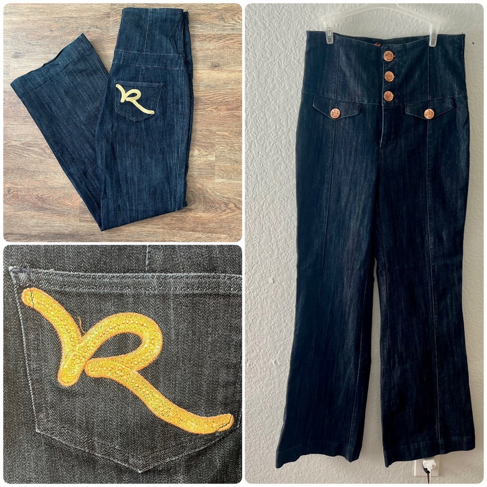 Rocawear Y2K Wide Leg High Rise Skater Jeans Size 7